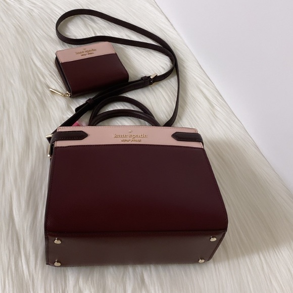 NWT💃Kate Spade staci colorblock small Satchel/Crossbody and Wallet Set - Picture 4 of 10